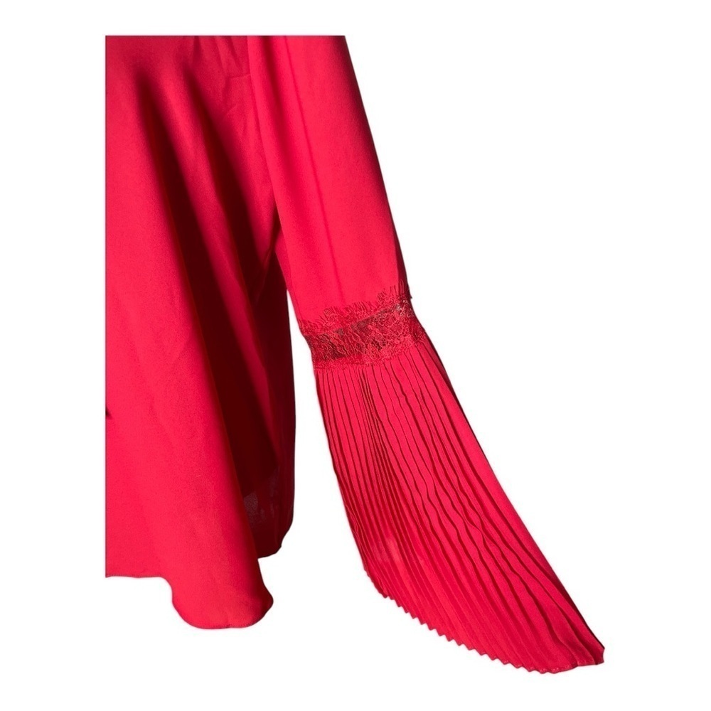 Cato Est. 1946 Red Bow Drop and accordion bell sleeves
Blouse/ Top Size L - Picture 6 of 13
